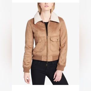 Levi’s Faux suede/sherpa lined aviator bomber jacket